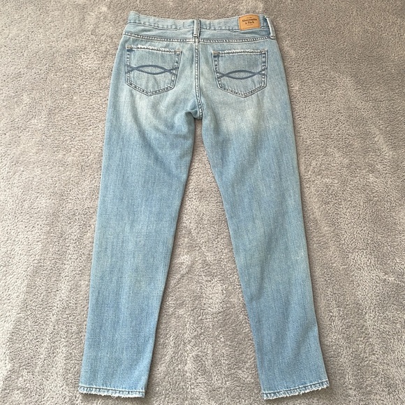 Abercombie & Fitch Jeans Women's 0 Regular Boyfriend Straight Distressed Cotton - Picture 2 of 16